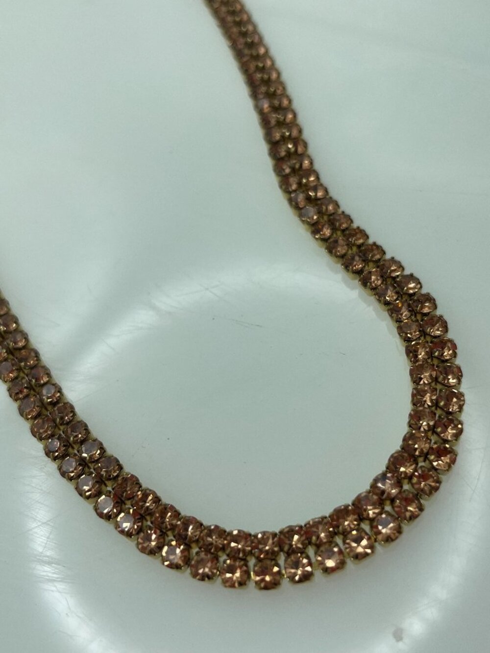 Double Strand Rhinestone Necklace - Picture 3 of 3